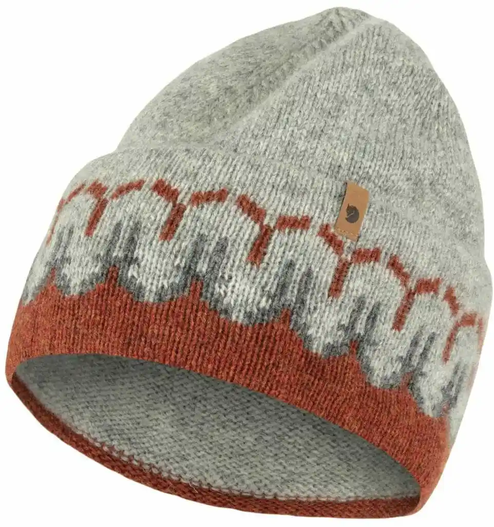 Fjallraven Czapka zimowa vik Path Knit Beanie autumn leaf/grey