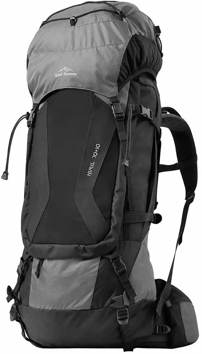 Fjord Nansen plecak Himil 70+10L Solid Black/Graphite