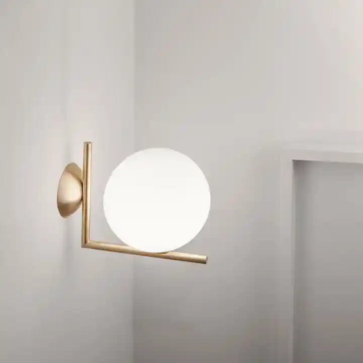 Flos IC C/W1 Lampa Ścienna/Sufitowa w kolorze Mosiądzu F3178059