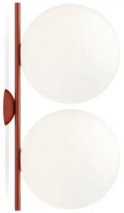 Flos IC C/W2 Double Lampa Sufitowa/Ścienna Burgundowa F3159035