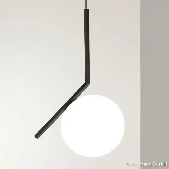 Flos IC S1 Lampa Wisząca Matowa Czarna F3175030