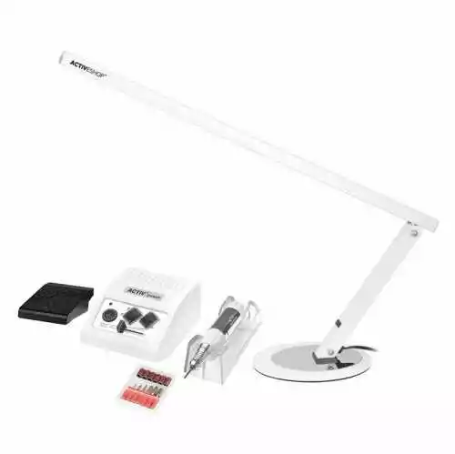 Frezarka Activ Power JD500 white + lampka na biurko Slim 20W biała