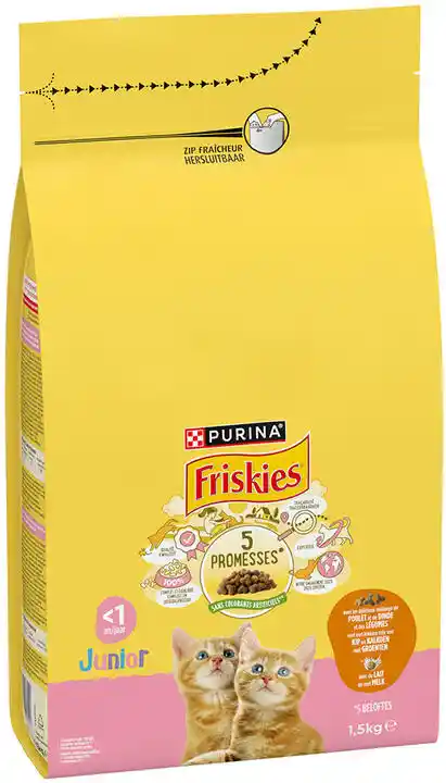 Friskies PURINA Junior kurczak i indyk z warzywami - 1,5 kg karma sucha