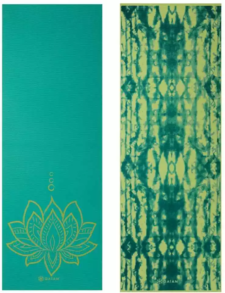 Gaiam Mata Do Jogi Dwustronna Turquoise Lotus 6 mm 62344