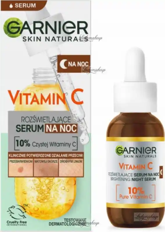 GARNIER Skin Naturals Vitamin C Rozświetlające serum na noc 30ml