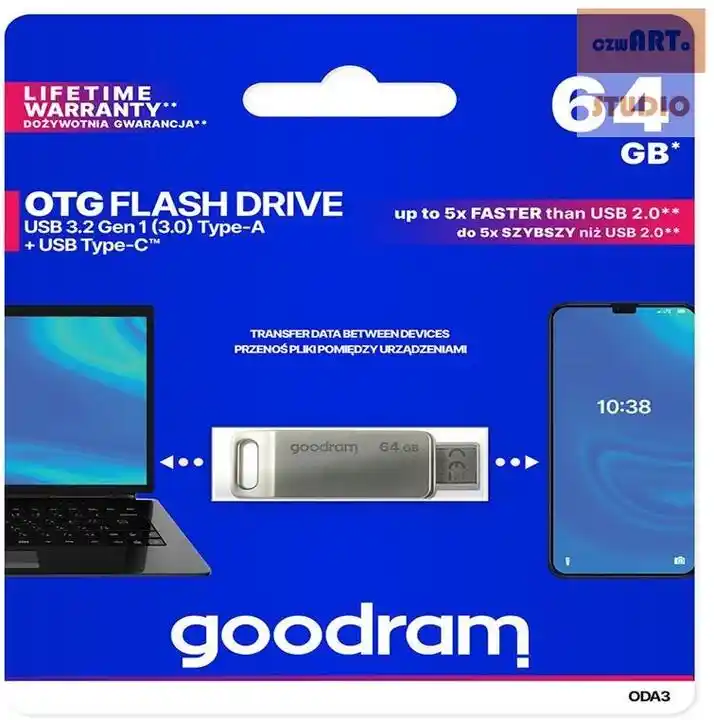 Goodram Pendrive ODA3 64GB USB 3.2 Gen 1 Srebrny