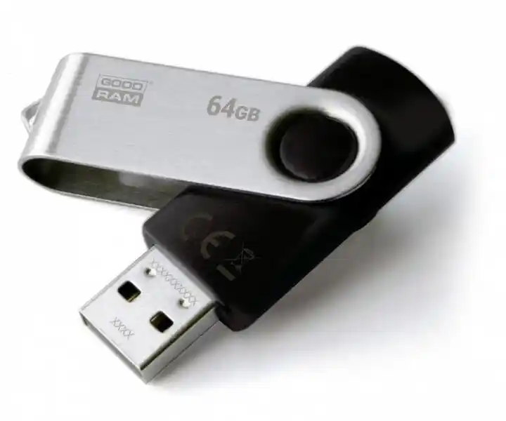 Goodram Pendrive UTS2 USB 2.0 Czarny Srebrzysty 64 GB 1 Sztuk