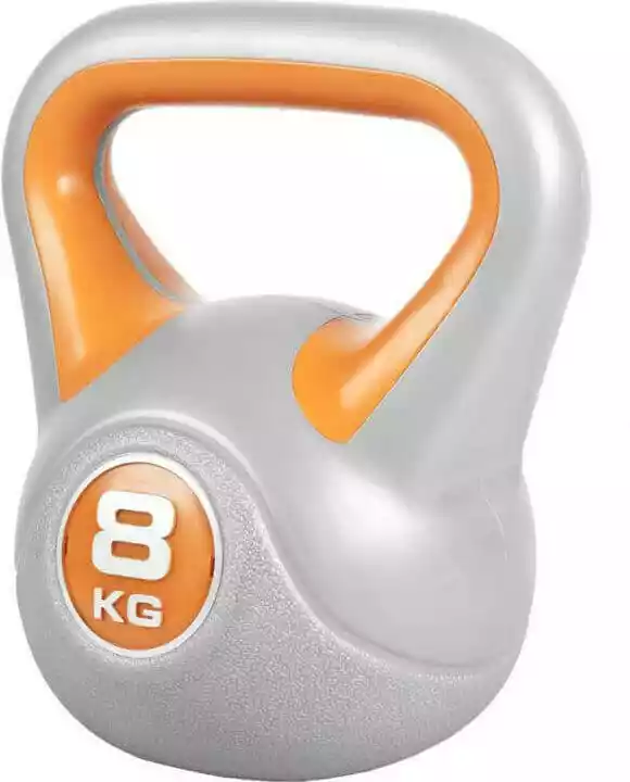 Gorilla Sports 8 kg Kettlebell winylowy hantel Crossfit