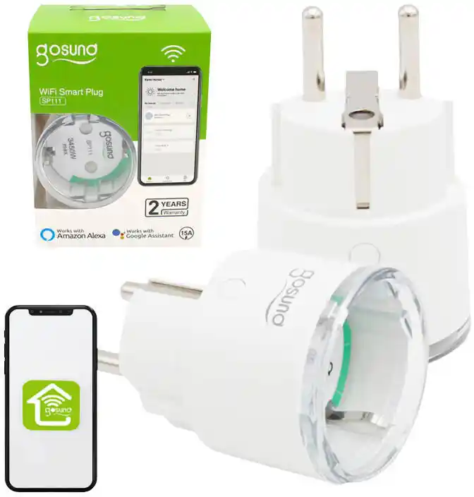 Gosund Inteligentne gniazdko WiFi SP111 3680W 16A, Tuya 2-pak