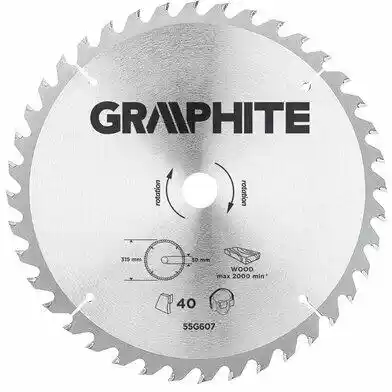 GRAPHITE Tarcza do cięcia 55H607 315 mm