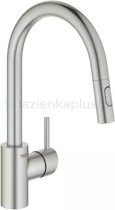 Grohe Concetto Bateria kuchenna wysoka z wyciąganą wylewką stal nierdzewna 31483DC2