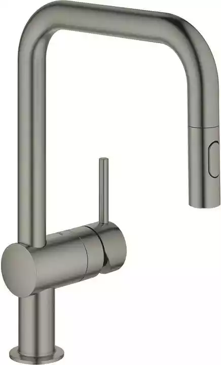 Grohe Minta Bateria kuchenna wysoka z wyciąganą wylewką brushed hard graphite 32322AL2