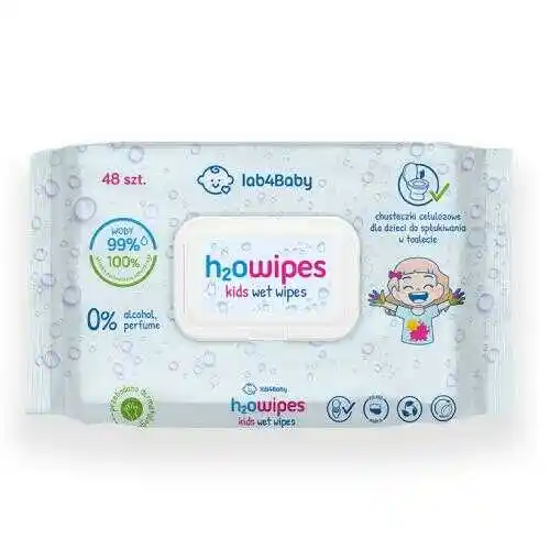 H2O WIPES chusteczki celulozowe dla dzieci spłukiwalne 48szt