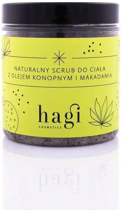 Hagi Naturalny Scrub Peeling cukrowy do ciała z olejem konopnym i makadamia 280 g