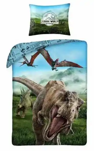 Halantex Pościel bawełniana 140x200 Jurassic World Park Jurajski T-Rex Kids 12