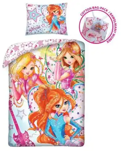 Halantex Pościel bawełniana 140x200 Winx czarodziejki Kids 12 plus worek