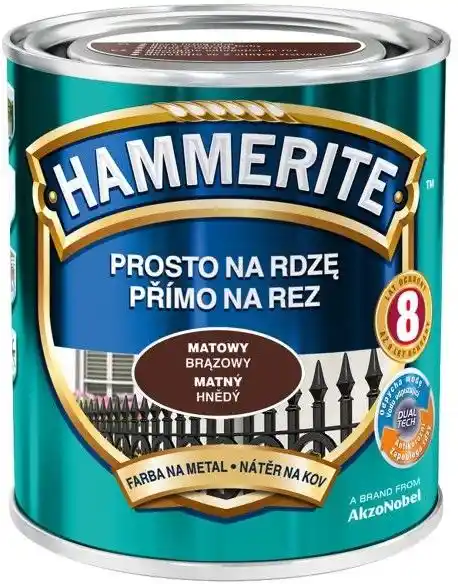 Hammerite Farba na rdzę Mat Brązowy 2,5L