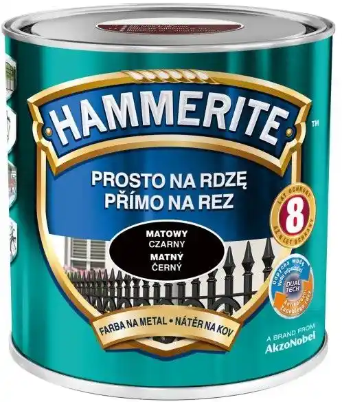 Hammerite Farba na rdzę Mat Czarny 2,5L