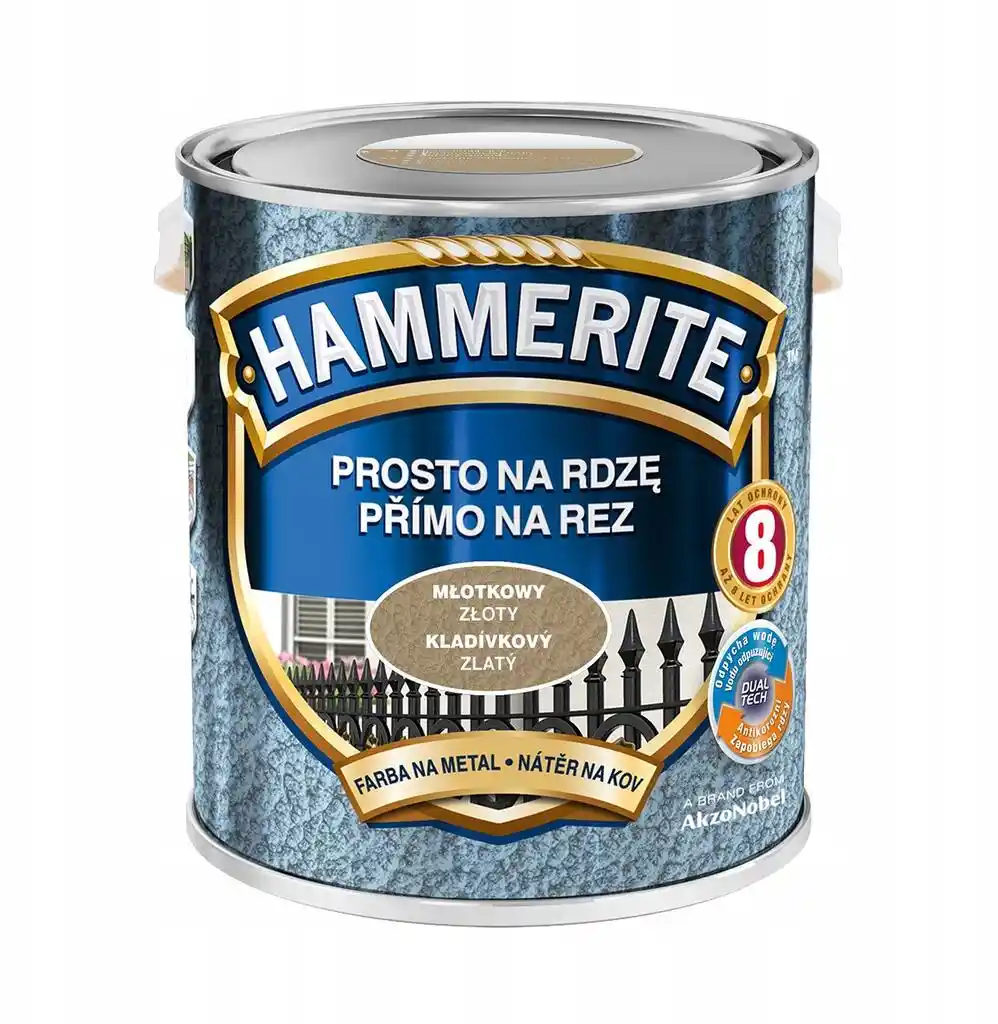 Hammerite Farba na rdzę Młotkowy Złoty 2,5L