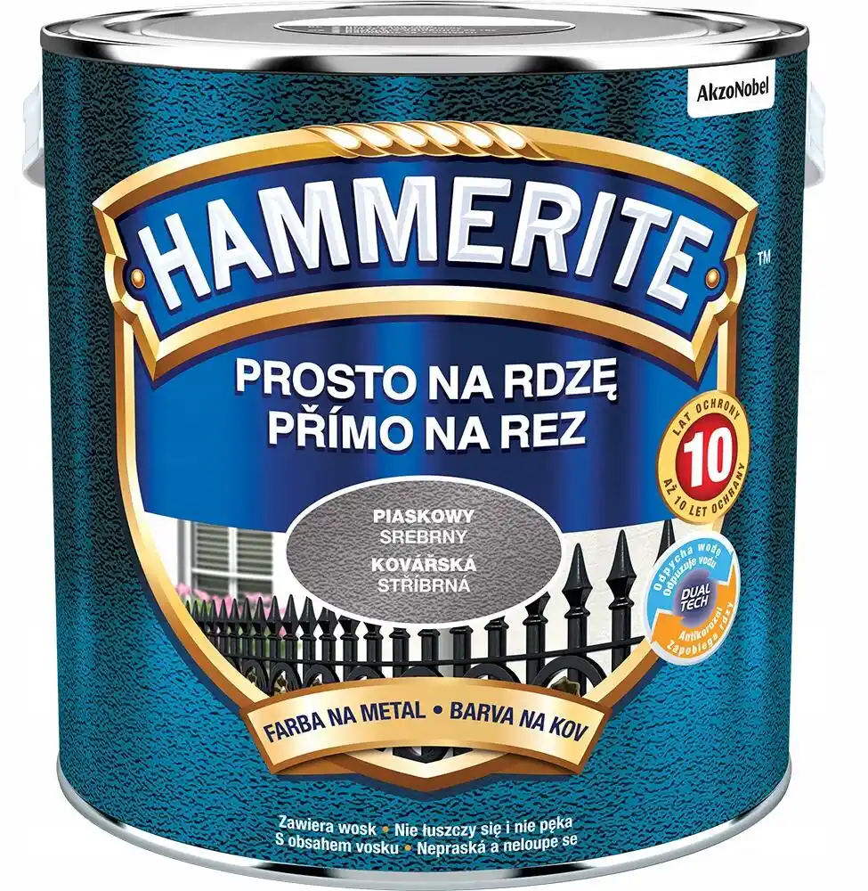 Hammerite Farba na rdzę Piaskowy Srebrny 2,5L