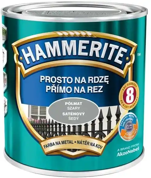 Hammerite Farba na rdzę Półmat Szary 2,5L