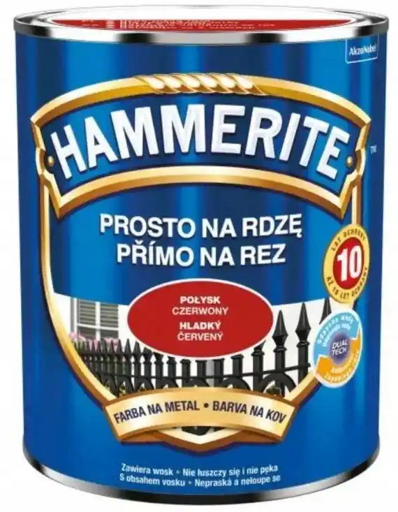 Hammerite Farba na rdzę Połysk Czerwony 2,5L