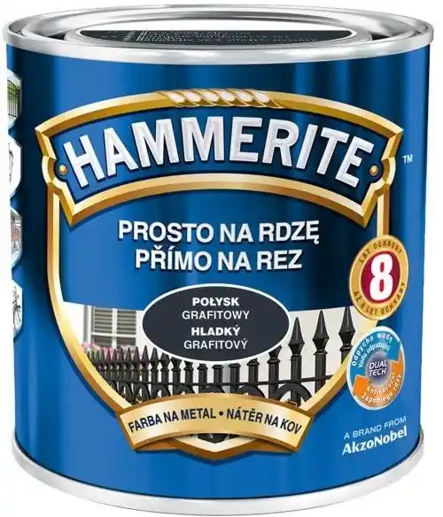 Hammerite Farba na rdzę Połysk Grafitowy 2,5L