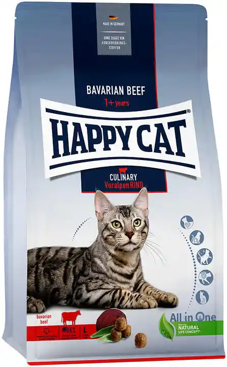 Happy Cat 70558 - Culinary Adult Voralpen wołowina - sucha karma dla dorosłych kotów i kotów - zawartość 1,3 kg