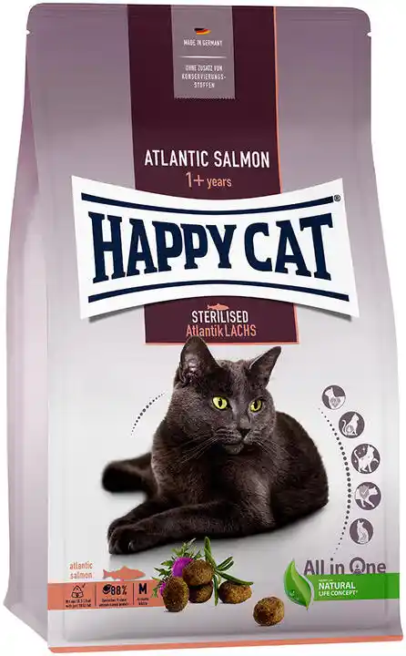 Happy Cat Supreme Sterilised łosoś atlantycki - 10 kg karma sucha