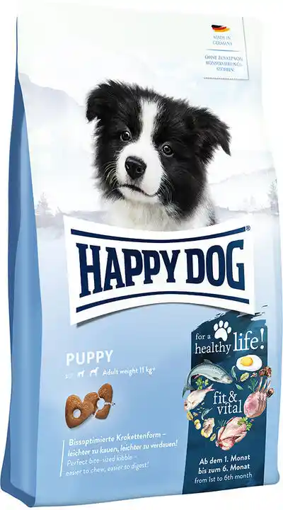 Happy Dog Fit&Vital Puppy, sucha karma, dla szczeniąt, 1-6 miesięcy, 10 kg