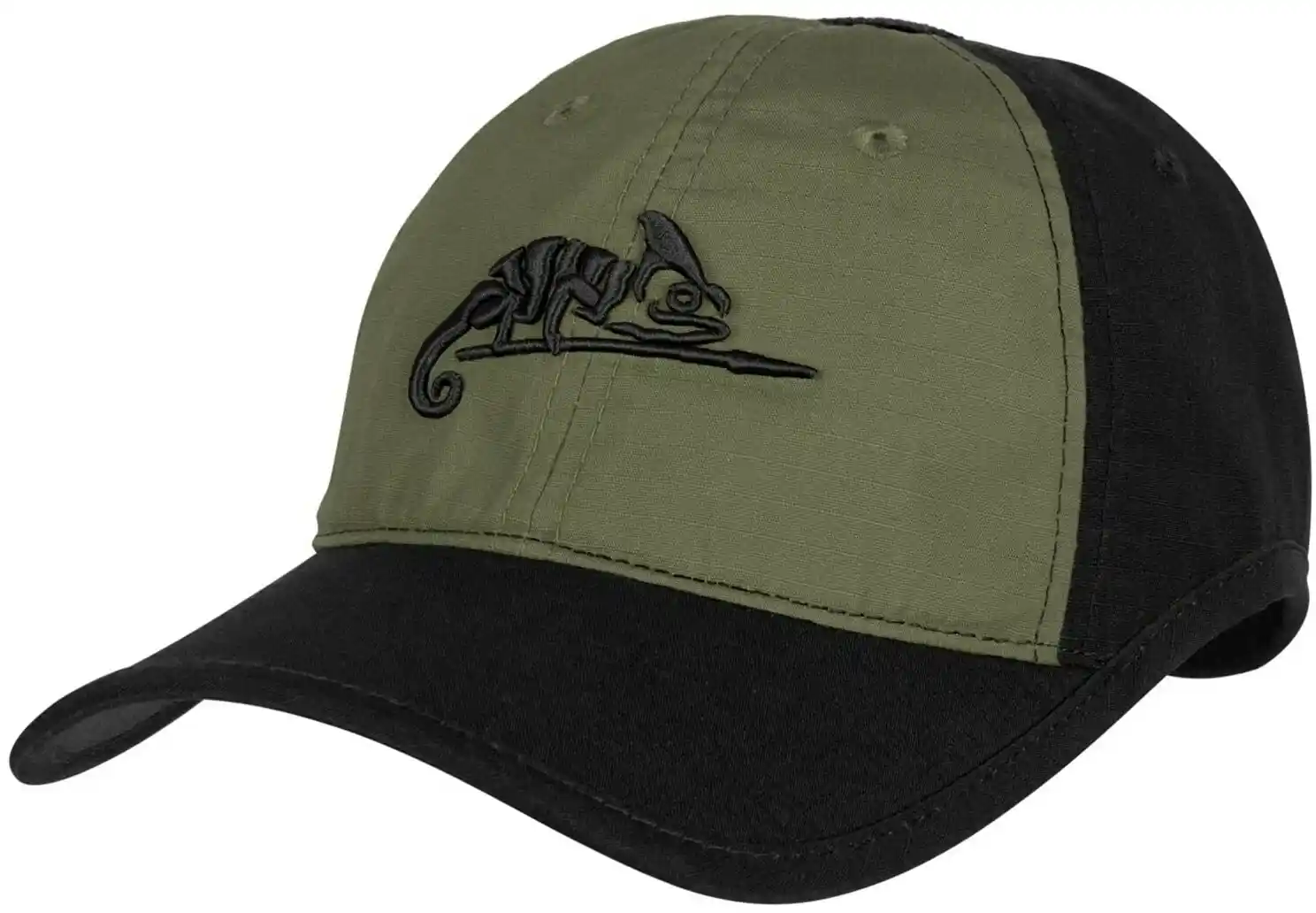 Helikon Czapka z daszkiem Logo Cap PolyCotton Rip-Stop Black/Olive Green