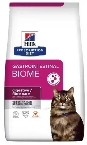 Hills Prescription Diet Gastrointestinal Biome Feline z kurczakiem - sucha karma wspomagająca trawienie dla kota - 1,5 kg