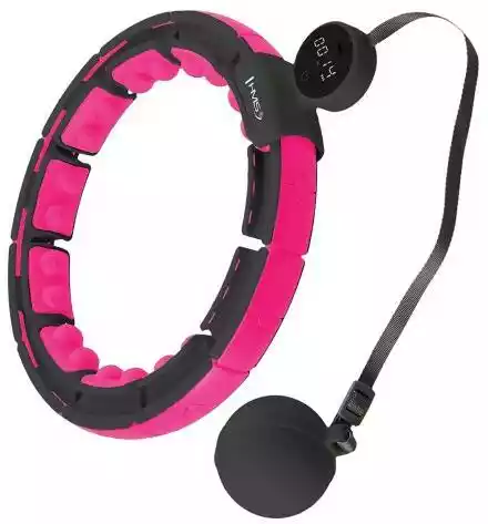 HMS HHM16 Hula Hop Black pink Z Magnesami I Obciążnikiem Licznik