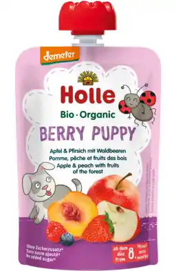 Holle Bio Organic Mus owocowy jabłko brzoskwinia i owoce leśne 100g