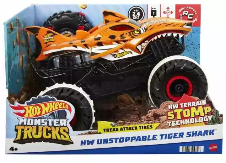 Hot Wheels Monster Truck R/C Niepowstrzymany Tiger Shark