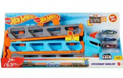 HOT WHEELS Samochód Transporter Wyścigowy 2w1 GVG37