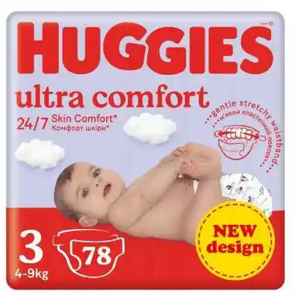 Huggies Ultra Comfort 3 pieluchy 5-9kg 78szt