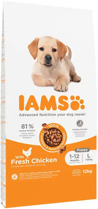 Iams Advanced Nutrition Puppy Large, kurczak - 12 kg