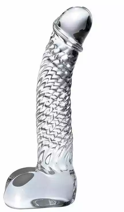 Icicles (us Dildo Szklane Waginalno-Analne Icicles No. 61 Przeźroczysty