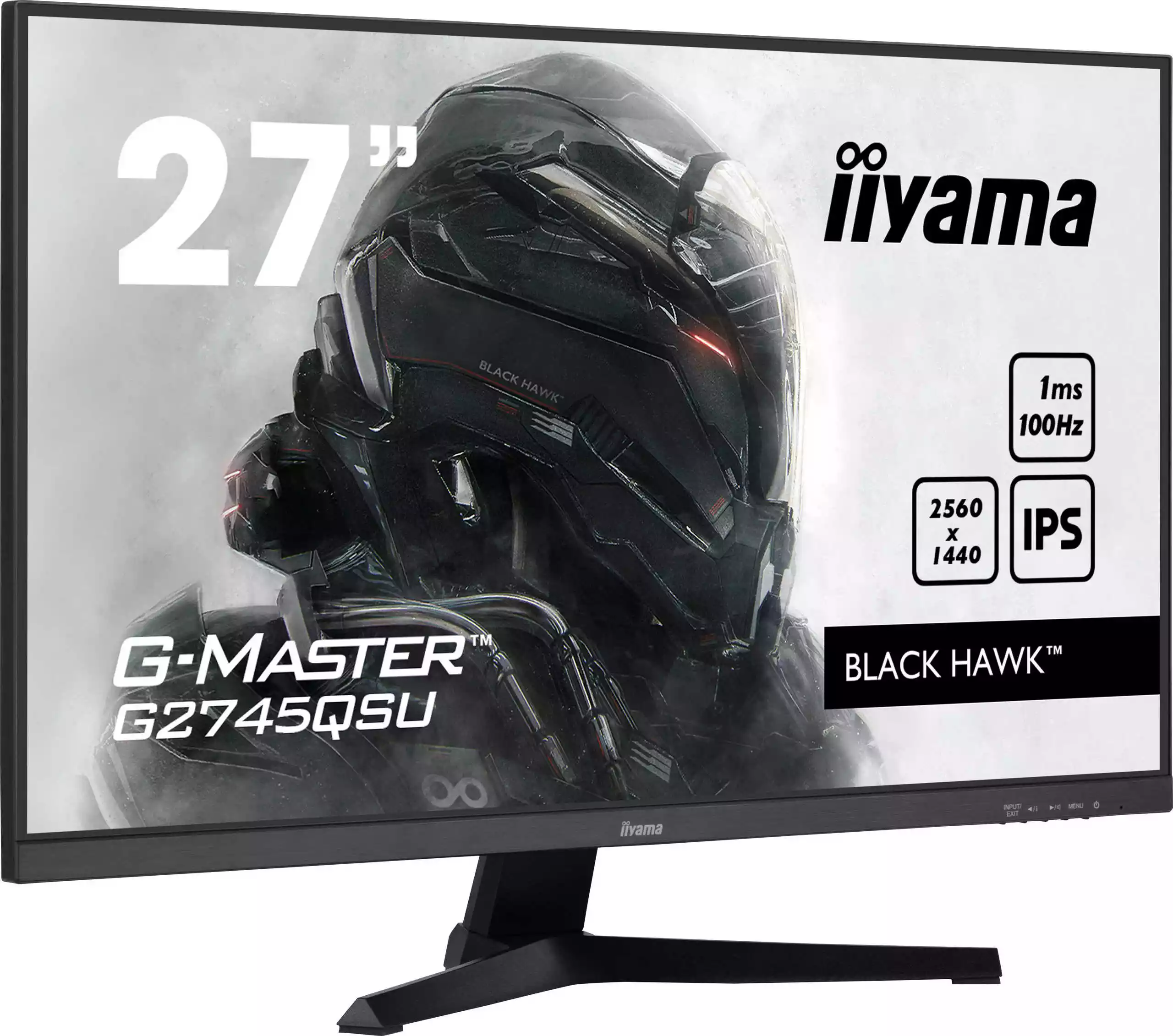 Iiyama G-Master Black Hawk G2745QSU-B1 27 cali 2K IPS 100Hz 1ms Gamingowy monitor LED