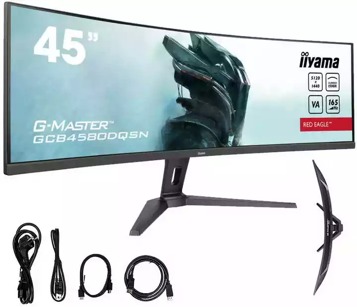 Iiyama G-Master Red Eagle GCB4580DQSN-B1 45 cali 5K VA 165Hz 0,8ms Zakrzywiony Gamingowy monitor LED