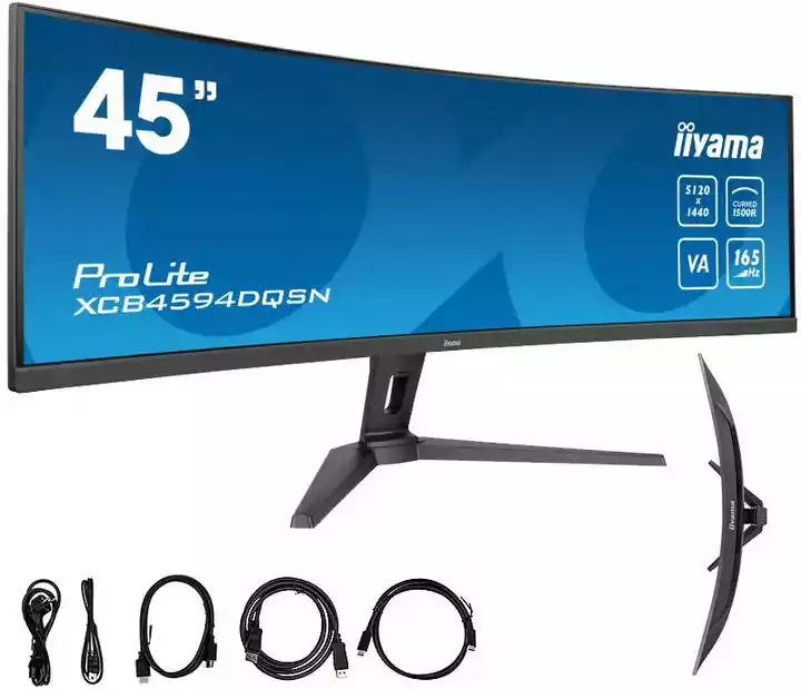 Iiyama ProLite XCB4594DQSN-B1 44,5 cala 5K VA 165Hz 0,8ms Zakrzywiony monitor LED