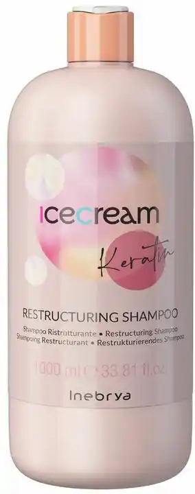 Inebrya Ice Cream Keratin restrukturyzujący szampon do włosów z keratyną 1000ml