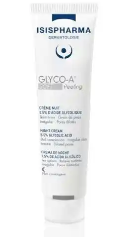 Isispharma Glyco A 5,5proc. - Delikatny peeling Krem na noc z 5,5proc. kwasem glikolowym 30ml