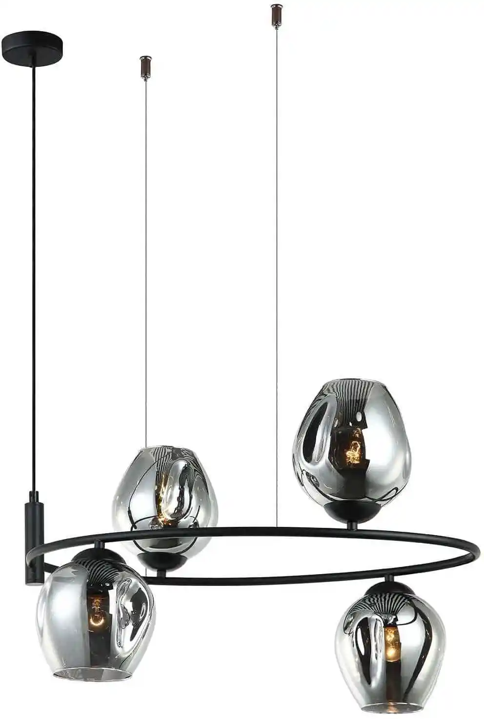 Italux Lampa designerska wisząca Roxane MDM-4046-4 BK+SG