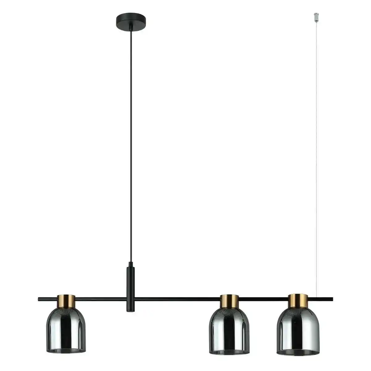 Italux Lampa designerska wisząca Servio PND-66892-3-BK-SG-