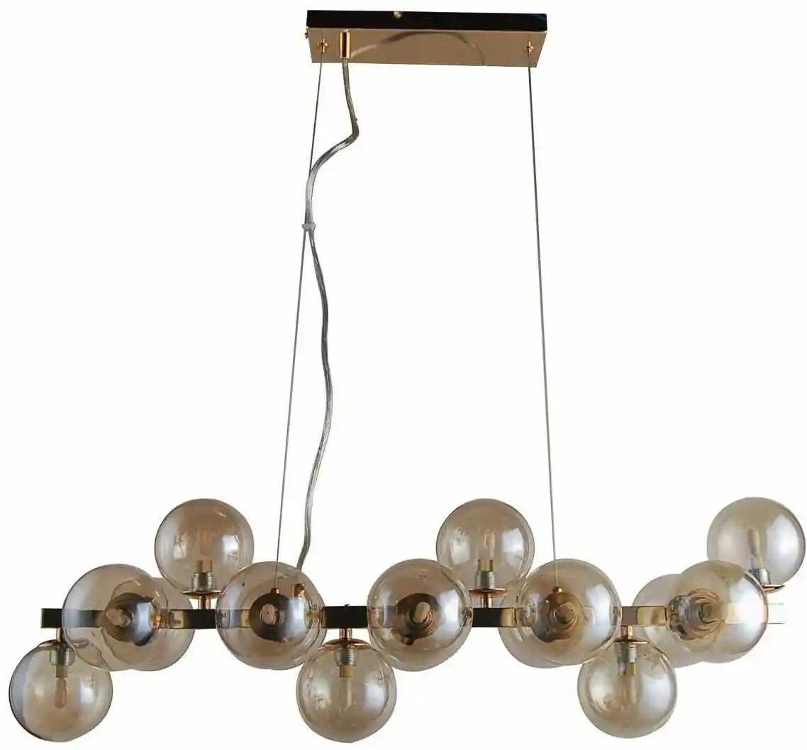 Italux Lampa loft wisząca Marbelio PND-6161-16 GO+CO złoty