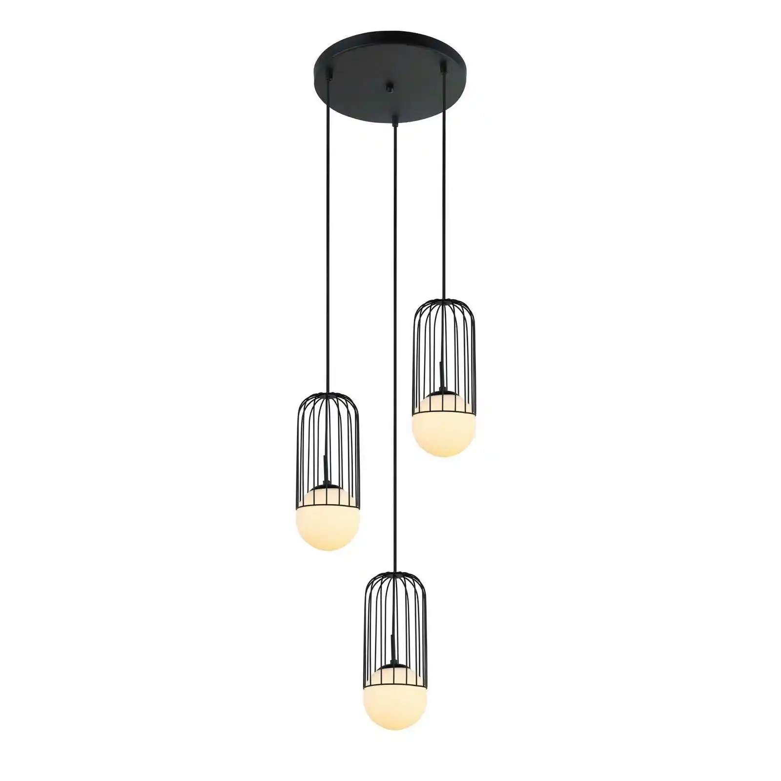 Italux Lampa loft wisząca Matty MDM-3939/3 BK