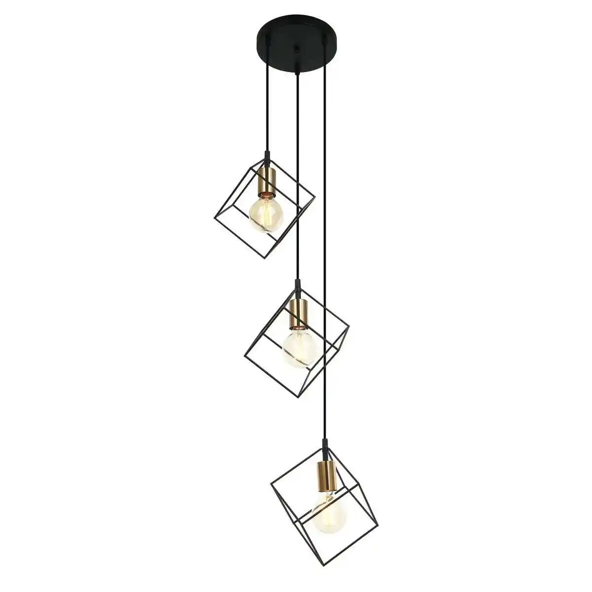 Italux Lampa loft wisząca MORESTEL MDM-4244/3 BK+BRO