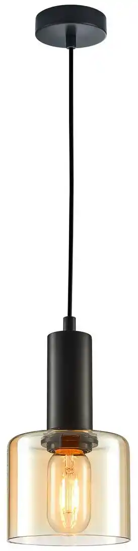 Italux Lampa loft wisząca SANTIA PND-65342-1-BK+AMB